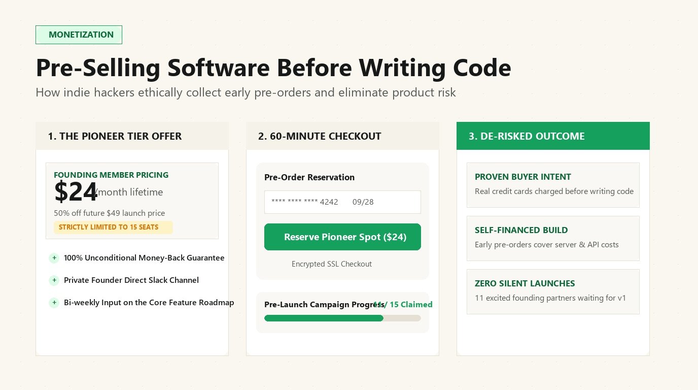 Pre-Selling Before Code: How to Get Paid Validation for Your Micro-SaaS